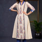 Trendy-Off-White-Cotton-Ikat-Combination-Kurta-With-Beautiful-Collar--Pant-Optional