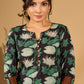 Blossomed Black Cotton Kurta with Contrasting Cuffs and Graceful Highlights