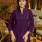 Purple Haze Effortless Rayon Dress with Chic Collar