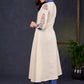 Trendy-Off-White-Cotton-Ikat-Combination-Kurta-With-Beautiful-Collar--Pant-Optional