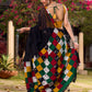 Graceful Black Cotton Saree with Vibrant Colorblock Patchwork