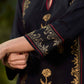 Classic Black Hand Block Printed Kurta With Ornate Border Detailing