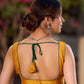 Graceful Mustard Cotton Silk Sleeveless Blouse