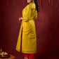Stylish yellow Chanderi kurta featuring intricate handcrafted embroidery pant n dupatta optional