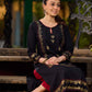 Classic Black Hand Block Printed Kurta With Ornate Border Detailing