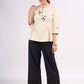 Classic Off White Cotton Gathered Top with Traditional Pichwai Hand Embroidery