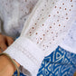 White hakoba cotton top - light ,elegant,and always in style - Indigo pant optional