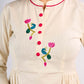 Classic Off White Cotton Gathered Top with Traditional Pichwai Hand Embroidery