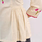 Classic Off White Cotton Gathered Top with Traditional Pichwai Hand Embroidery