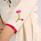 Classic Off White Cotton Gathered Top with Traditional Pichwai Hand Embroidery
