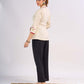 Classic Off White Cotton Gathered Top with Traditional Pichwai Hand Embroidery