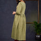 Classy-Sage-Green-Cotton-A-Line-Kurta-With-Embroidered-Yoke-Pant-Optional