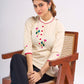 Classic Off White Cotton Gathered Top with Traditional Pichwai Hand Embroidery