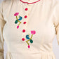 Classic Off White Cotton Gathered Top with Traditional Pichwai Hand Embroidery