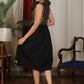 Beautiful black cotton and brocade combination dress