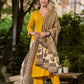 Bright Mustard Cotton Kurta with Classic V Neckline