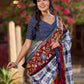 Timeless Ikat Navy Blue Cotton Blouse
