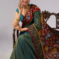 Elegant tissue saree with hand painted Kalamkari pallu