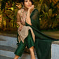 Chic Sleeveless Chanderi Beige Kurta with Minimal Floral Hand Embroidery