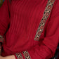 Maroon Cotton Tunic With Stylish Pin Tucks And Vibrant Ajrak Patterns.