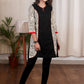 Black cotton tunic with Madhubani printed combination