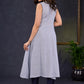 Elegant-Striped-Cotton-A-Line-Kurta-Highlighted-With-Beautiful-Floral-Motif--Pant-Optional