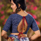 Timeless Ikat Navy Blue Cotton Blouse