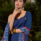 Midnight Blue Cotton Spaghetti Kurta with Adjustable Straps