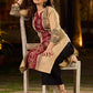 Artisan Beige Hand Block Printed Kurta With Bold Maroon Tribal Printed Panel