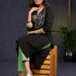 Classic-Black-Cotton-Straight-Cut-Kurta-With-Beautiful-Floral-Embroidered-Yoke--Pant-Optional