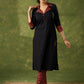 Smart Black Cotton Ajrakh Collared Kurta - Pant Optional