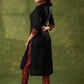 Smart Black Cotton Ajrakh Collared Kurta - Pant Optional