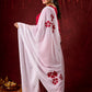 Hand-Embroidered Rayon Bandhani Kurta  - Salwar n applique dupatta optional.