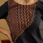 Graceful hand painted cotton ajrakh combination black top - Pant optional