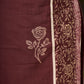 Earthy Brown Cotton Kurta With Elegant Hand Block Floral Prints And Highlighted Printed Panel