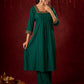 Elegant rayon kurta featuring tucks, square neck, and sparkling mirror detailing - Pant optional