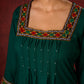 Elegant rayon kurta featuring tucks, square neck, and sparkling mirror detailing - Pant optional