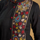 Traditional hand kalamkari designs on contrasting black cotton giving a  classic style - Pant optional