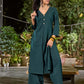 Effortless Bottle Green Cotton Kurta with Sleek Minimal Finish