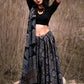 Exclusive pure modal silk ajrakh hand block printed black & blue combination saree