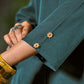 Effortless Bottle Green Cotton Kurta with Sleek Minimal Finish