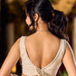 Ivory Hakoba Blouse with Paisley Design & Mirror Lace Embellishment