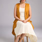 Mustard Majesty Viscose Bandhani Shrug in Flowy High Low Silhouette