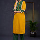 Exclusive-Mustard-Cotton-Straight-Cut-Kurta-With-Ikat-Combination-Yoke-&-Madhubani-Highlights--Pant-Optional
