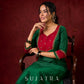 Handcrafted embroidery on luxurious forest green cotton-silk kurta -Pant optional