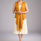Mustard Majesty Viscose Bandhani Shrug in Flowy High Low Silhouette