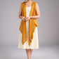 Mustard Majesty Viscose Bandhani Shrug in Flowy High Low Silhouette