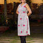 Minimal White Cotton Hand Block Printed Kurta With Bold Geometric Pattern