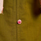 Blossom Pink Floral Print Cotton Short Jacket with Pink Lapel Collar and Cuff