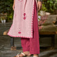 Breezy Blush Pink Cotton Kurta with Artistic Hand Block Print